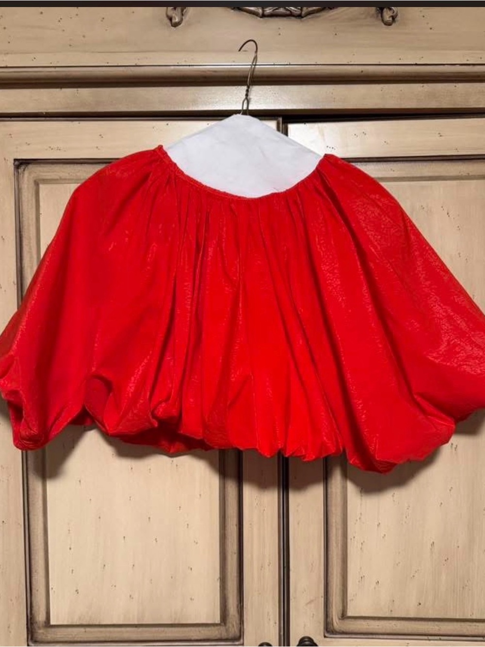 Bright Red Puff Sleeve Top